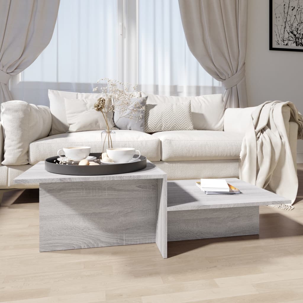 vidaXL Couchtisch Grau Sonoma 111,5x50x33 cm Holzwerkstoff