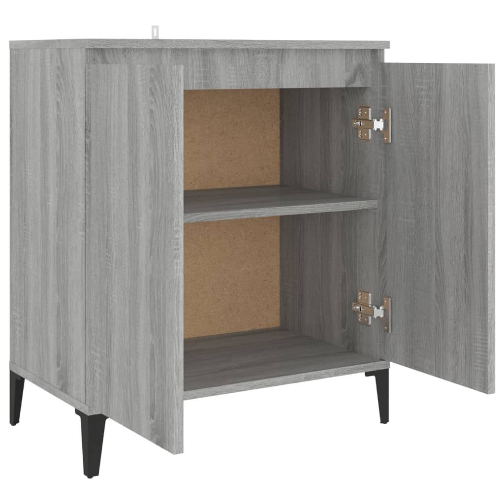 vidaXL Buffet gris Sonoma 60x35x70 cm bois d'ingénierie