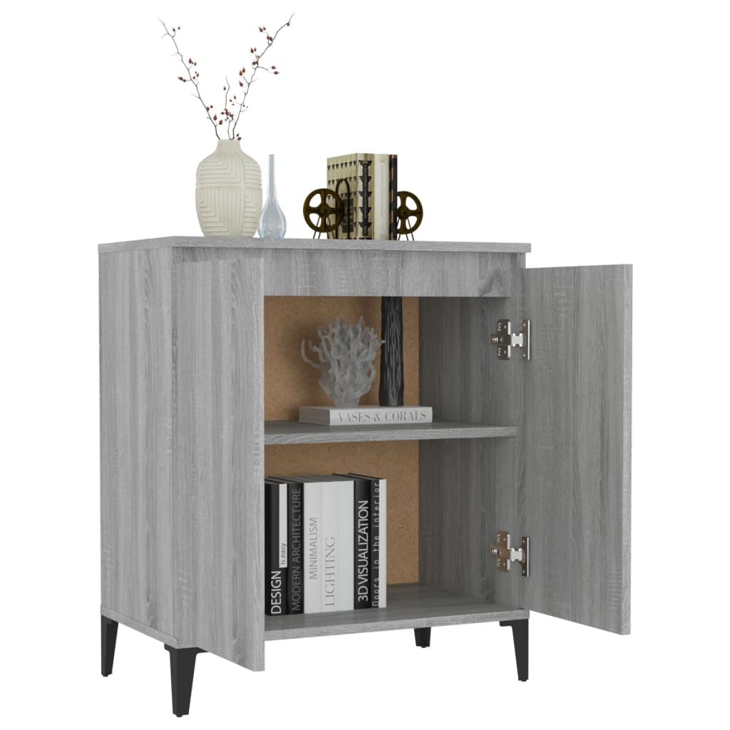 vidaXL Buffet gris Sonoma 60x35x70 cm bois d'ingénierie