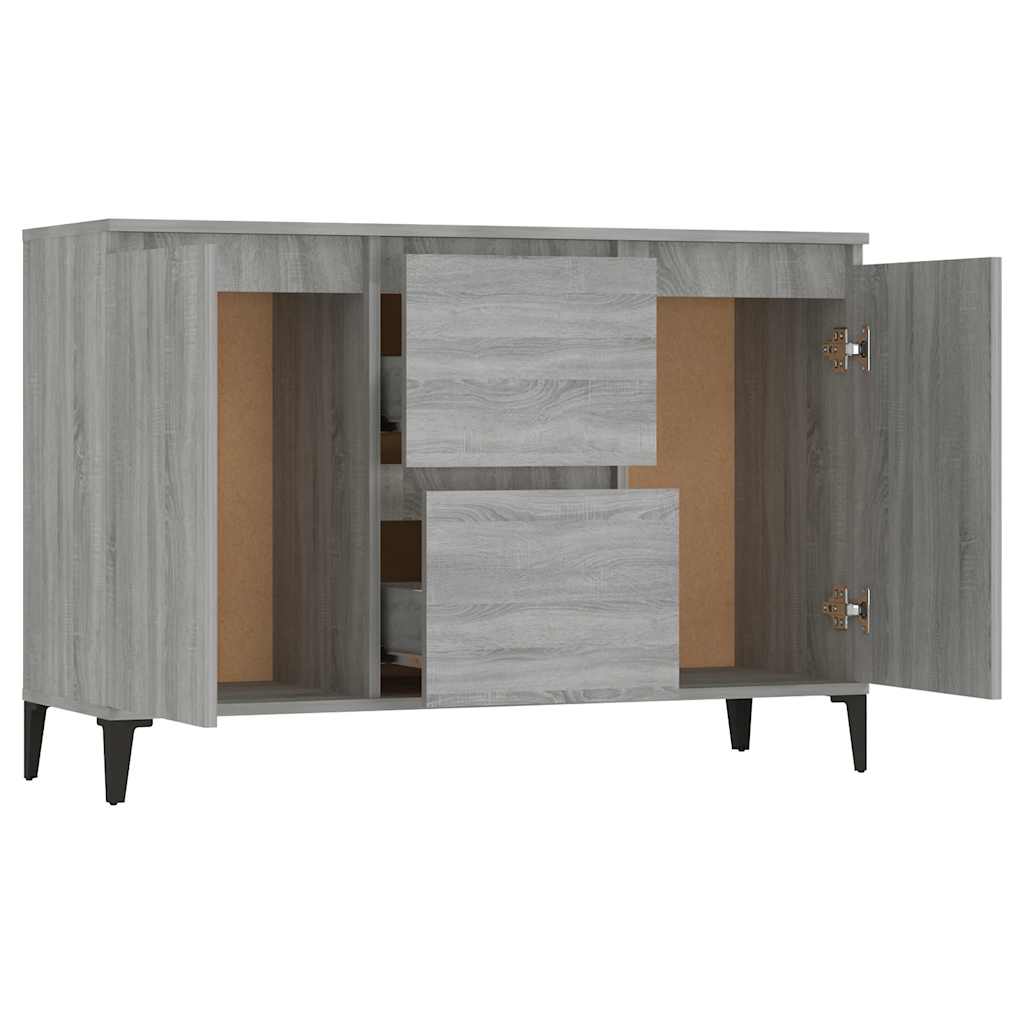 vidaXL Buffet gris Sonoma 102x35x70 cm Aggloméré