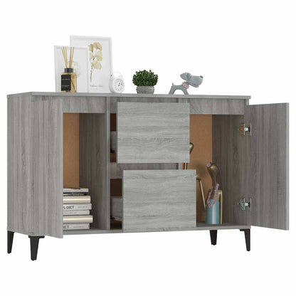 vidaXL Buffet gris Sonoma 102x35x70 cm Aggloméré