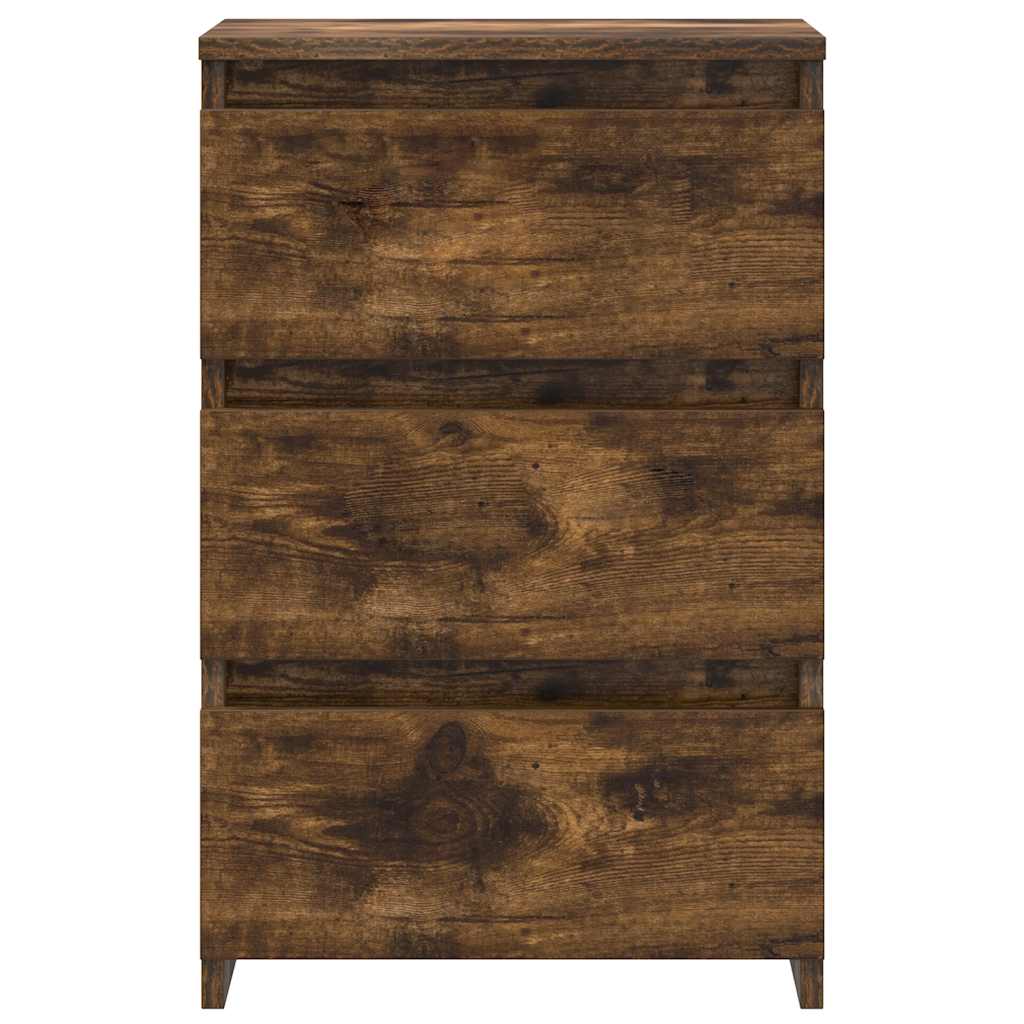 vidaXL Nachttische 2 Stk. Räuchereiche 40x35x62,5 cm Holzwerkstoff