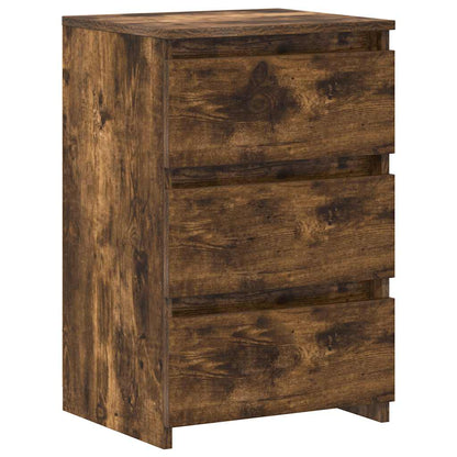 vidaXL Nachttische 2 Stk. Räuchereiche 40x35x62,5 cm Holzwerkstoff