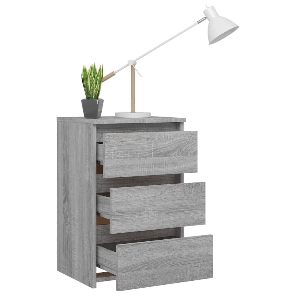 vidaXL Table de chevet gris Sonoma 40x35x62,5 cm bois d'ingénierie