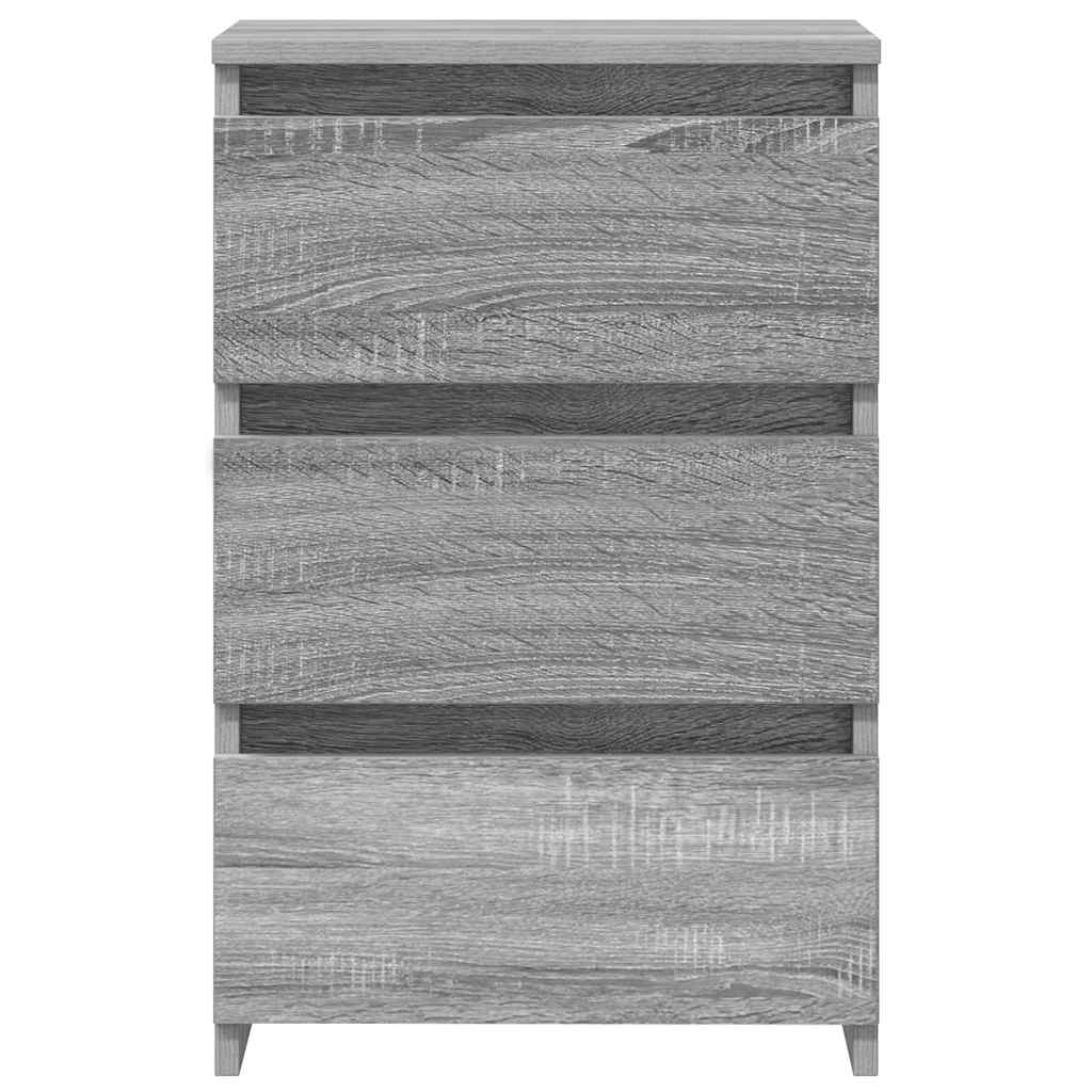 vidaXL Nachttische 2 Stk. Grau Sonoma 40x35x62,5 cm Holzwerkstoff