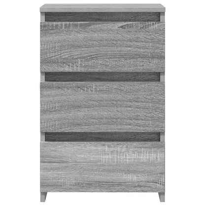 vidaXL Nachttische 2 Stk. Grau Sonoma 40x35x62,5 cm Holzwerkstoff