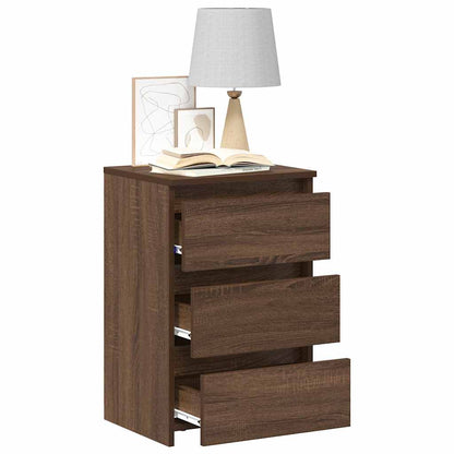 vidaXL Nachttische 2 Stk. Braun Eiche 40x35x62,5 cm Holzwerkstoff