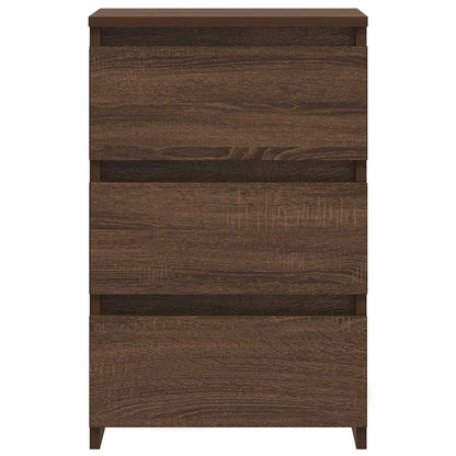 vidaXL Nachttische 2 Stk. Braun Eiche 40x35x62,5 cm Holzwerkstoff