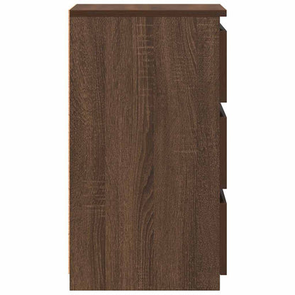 vidaXL Nachttische 2 Stk. Braun Eiche 40x35x62,5 cm Holzwerkstoff