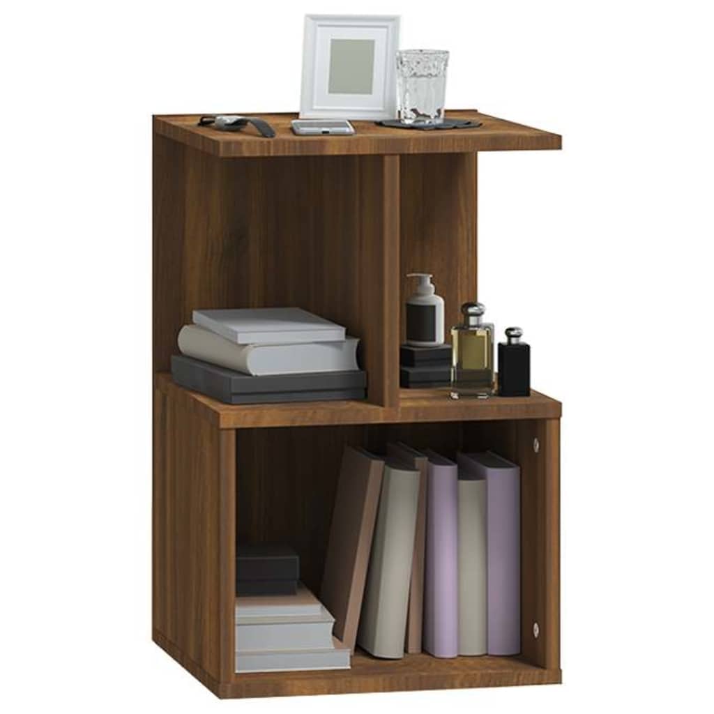 vidaXL Nachttische 2 Stk. Braun Eichen-Optik 35x35x55 cm Holzwerkstoff