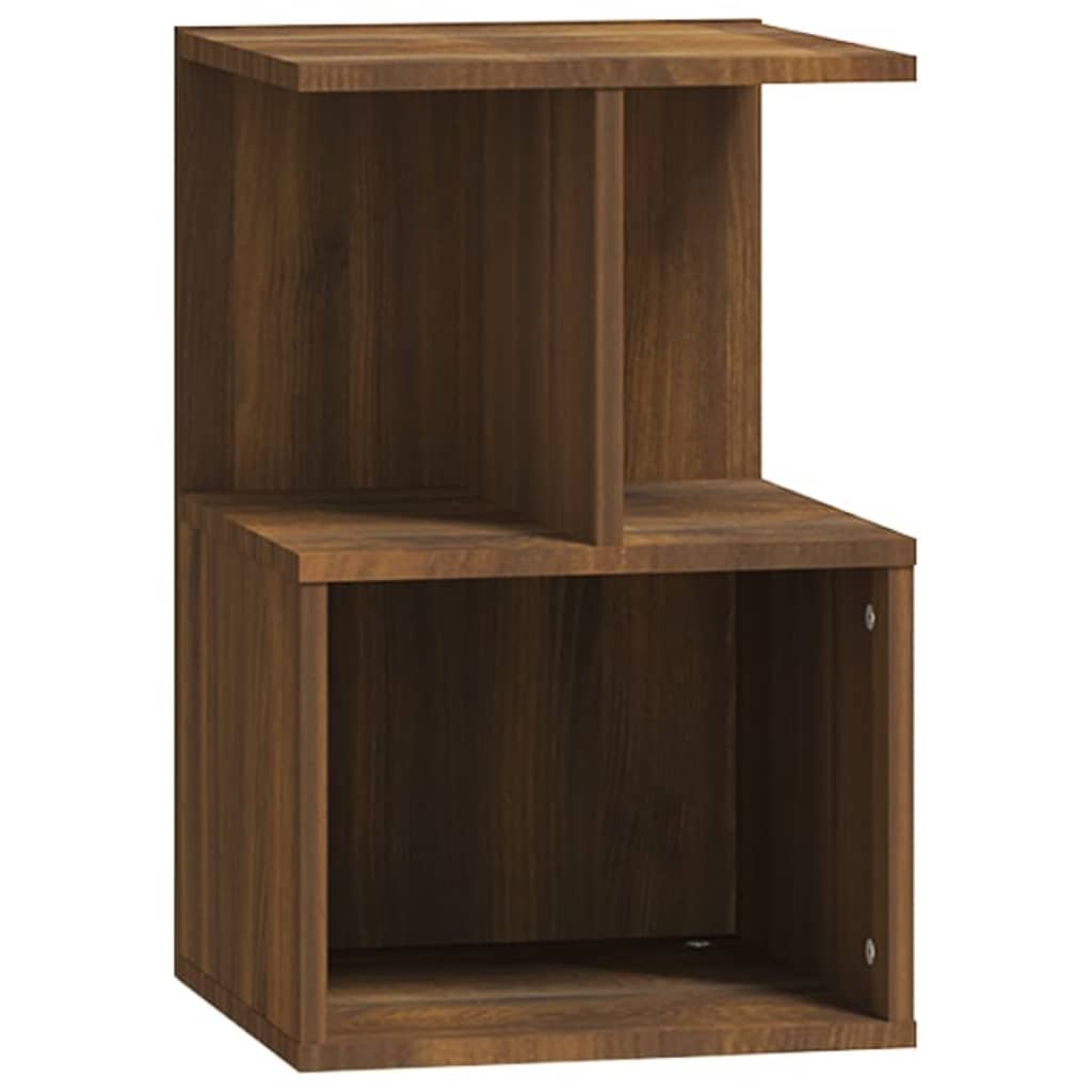 vidaXL Nachttische 2 Stk. Braun Eichen-Optik 35x35x55 cm Holzwerkstoff