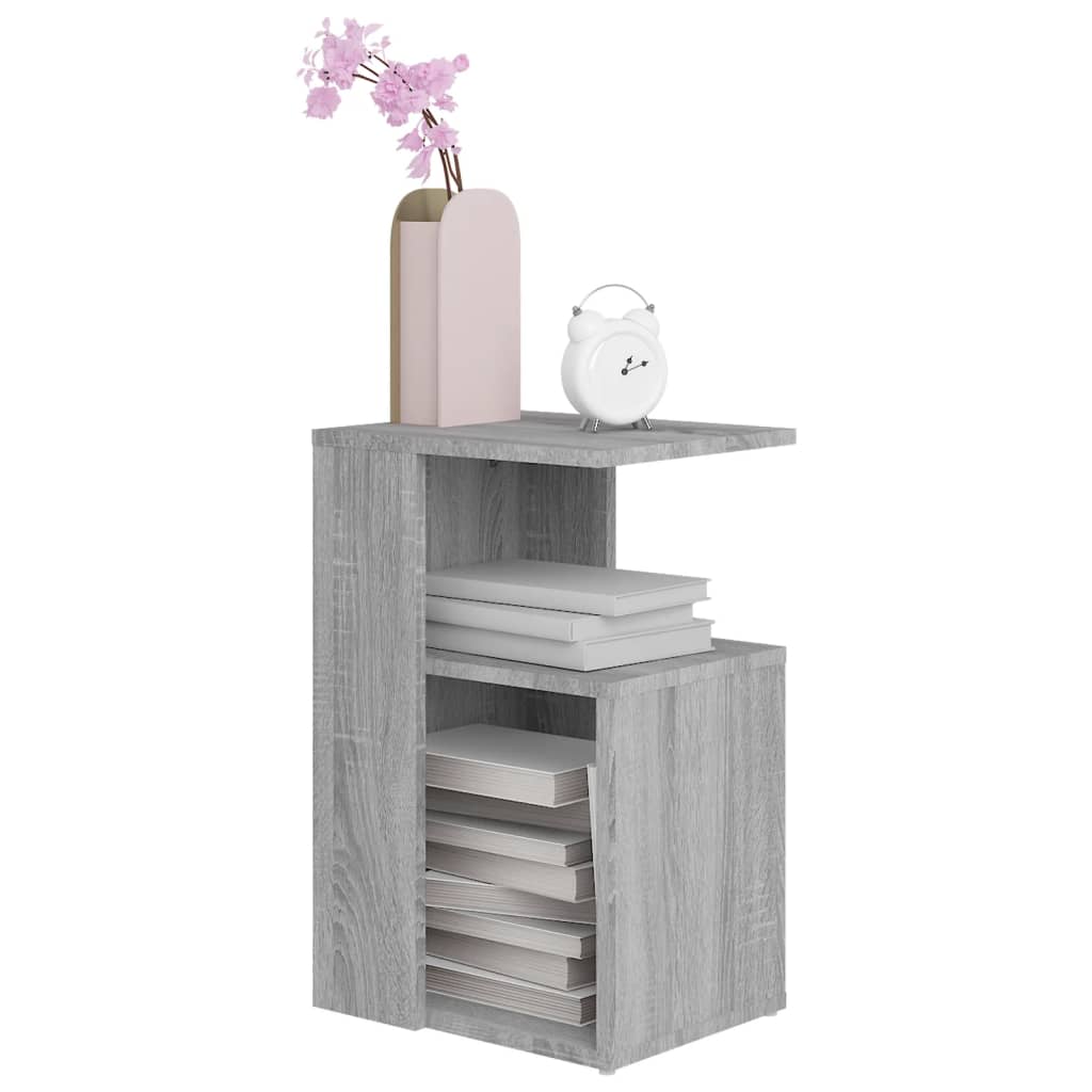 vidaXL Table d'appoint gris sonoma 36x30x56 cm en bois d'ingénierie