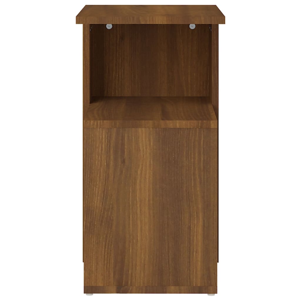 vidaXL Table d'appoint marron aspect chêne 36x30x56 cm Bois d'ingénierie