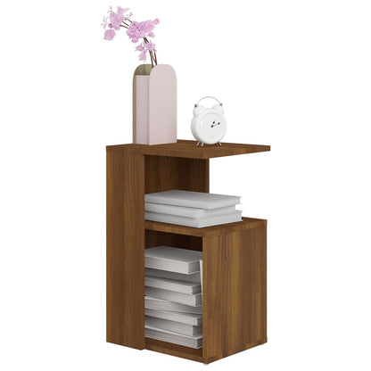 vidaXL Table d'appoint marron aspect chêne 36x30x56 cm Bois d'ingénierie