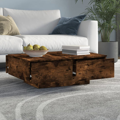 vidaXL Table basse chêne fumé 90x60x31 cm en bois d'ingénierie