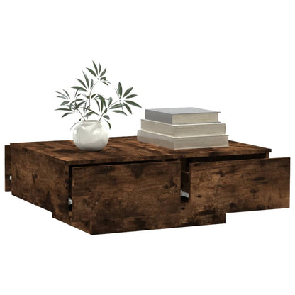 vidaXL Table basse chêne fumé 90x60x31 cm en bois d'ingénierie