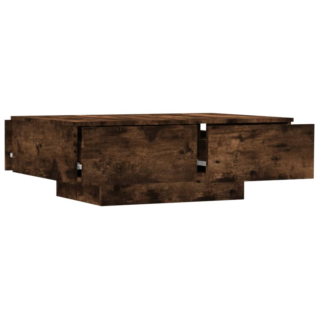 vidaXL Table basse chêne fumé 90x60x31 cm en bois d'ingénierie