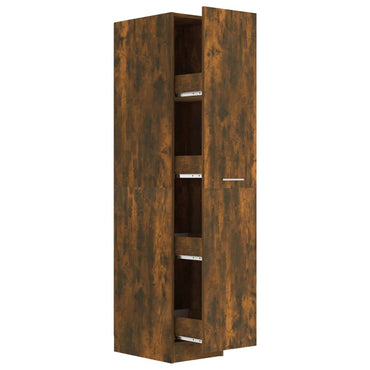 vidaXL Apothekerschrank Räuchereiche 30x42,5x150 cm Holzwerkstoff