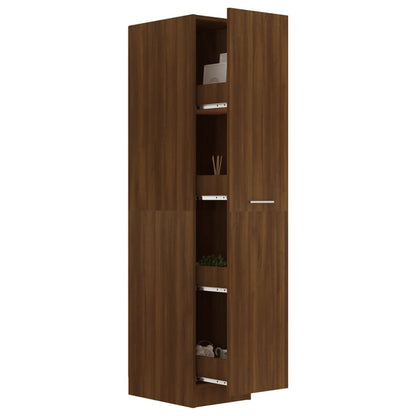 vidaXL Apothekerschrank Braun Eichen-Optik 30x42,5x150cm Holzwerkstoff