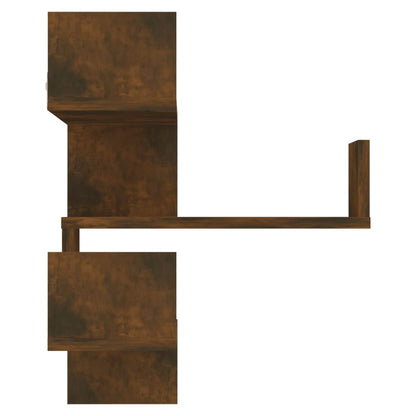 vidaXL Wand-Eckregale 2 Stk. Räuchereiche 40x40x50 cm Holzwerkstoff