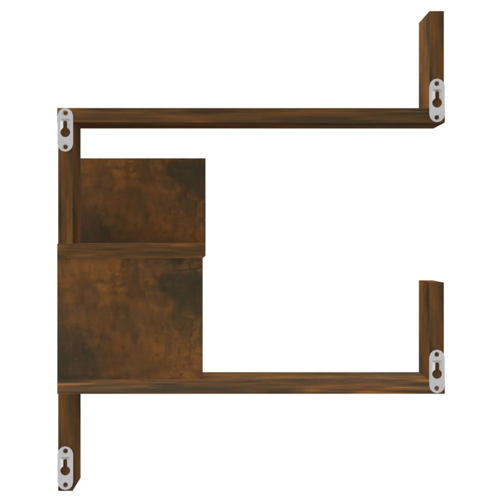 vidaXL Wand-Eckregale 2 Stk. Räuchereiche 40x40x50 cm Holzwerkstoff