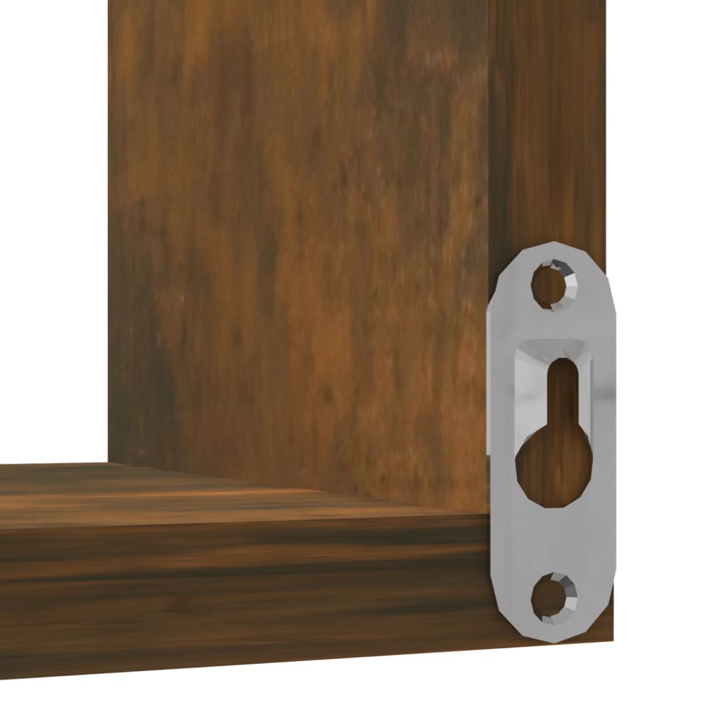 vidaXL Wand-Eckregale 2 Stk. Räuchereiche 40x40x50 cm Holzwerkstoff
