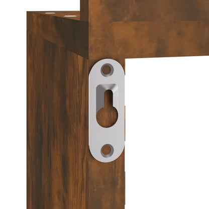 vidaXL Wand-Eckregal Räuchereiche 20x20x127,5 cm Holzwerkstoff