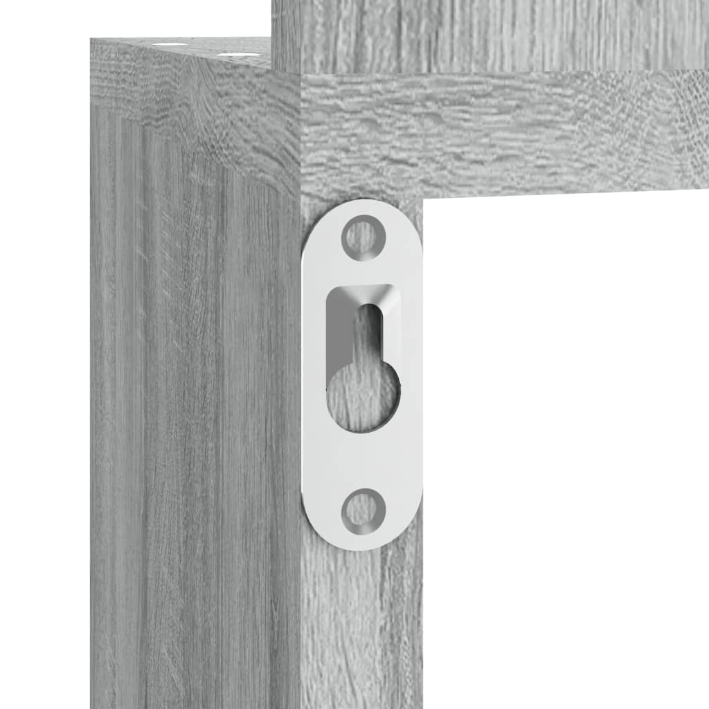 vidaXL Wand-Eckregal Grau Sonoma 20x20x127,5 cm Holzwerkstoff