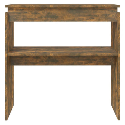 vidaXL Table console chêne fumé 80x30x80 cm bois d'ingénierie