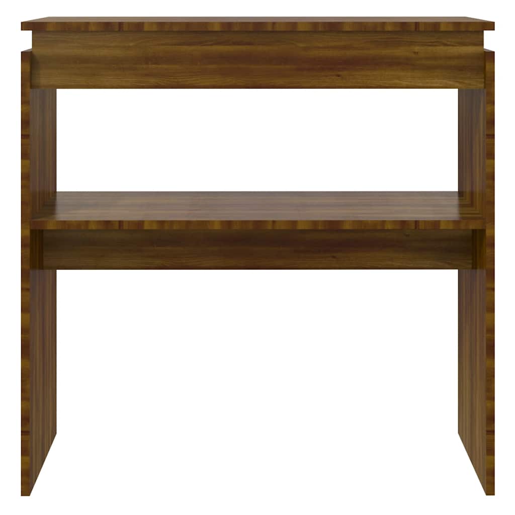 vidaXL Table console aspect chêne marron 80x30x80 cm Bois d'ingénierie