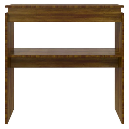 vidaXL Table console aspect chêne marron 80x30x80 cm Bois d'ingénierie