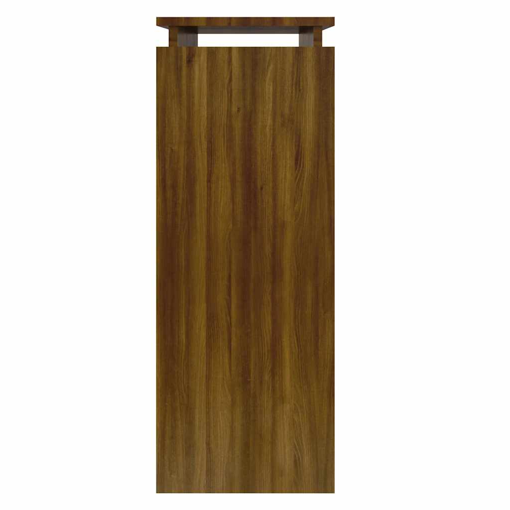 vidaXL Table console aspect chêne marron 80x30x80 cm Bois d'ingénierie
