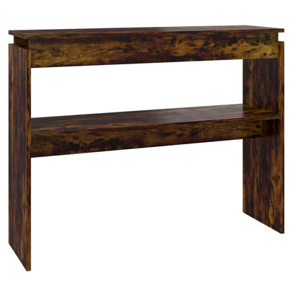 vidaXL Table console chêne fumé 102x30x80 cm Bois d'ingénierie