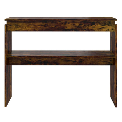 vidaXL Table console chêne fumé 102x30x80 cm Bois d'ingénierie