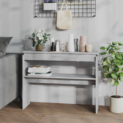 vidaXL Table console gris Sonoma 102x30x80 cm Aggloméré