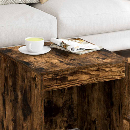 vidaXL Tables gigognes 3 pcs Chêne fumé Bois d'ingénierie