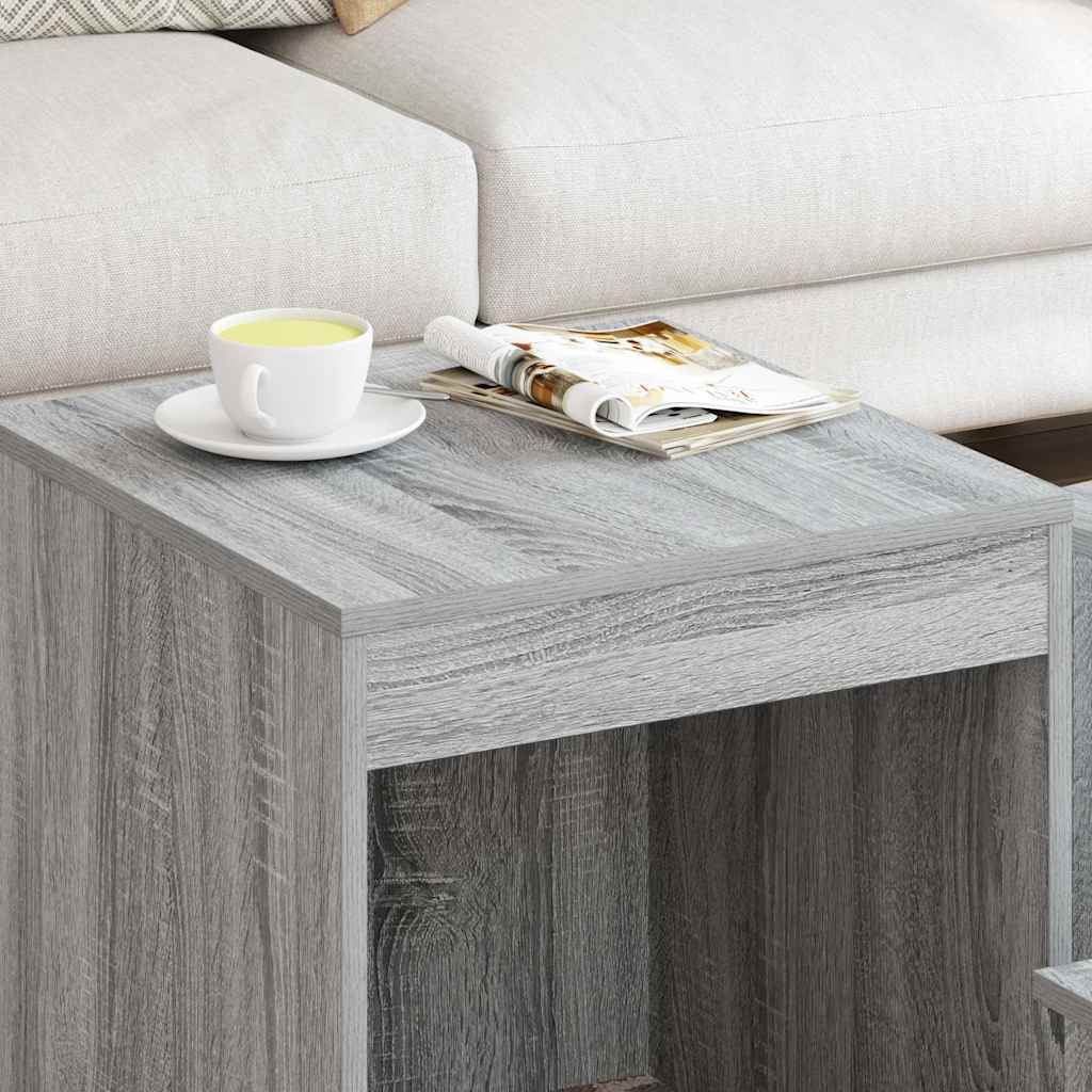 vidaXL Tables gigognes 3 pcs Gris Sonoma Bois d'ingénierie