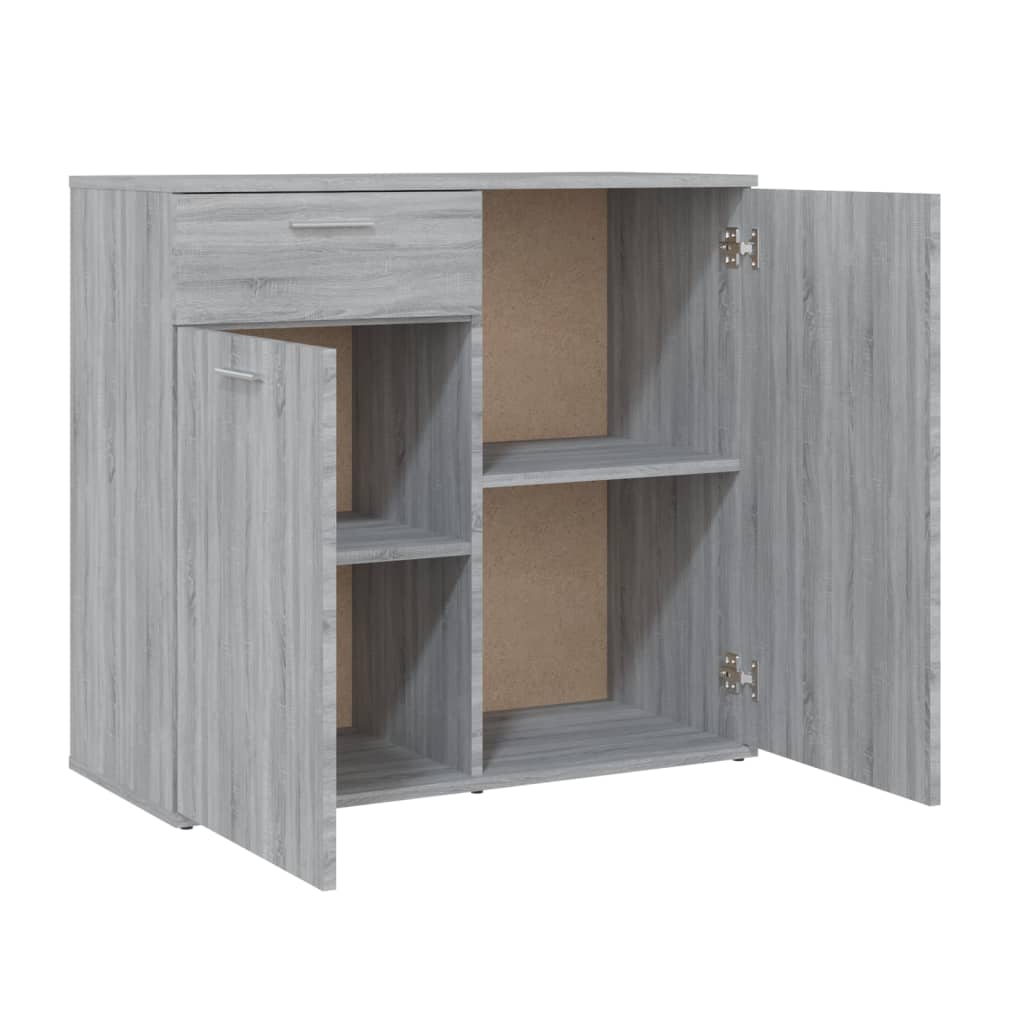 vidaXL Bahut gris Sonoma 80x36x75 cm Aggloméré