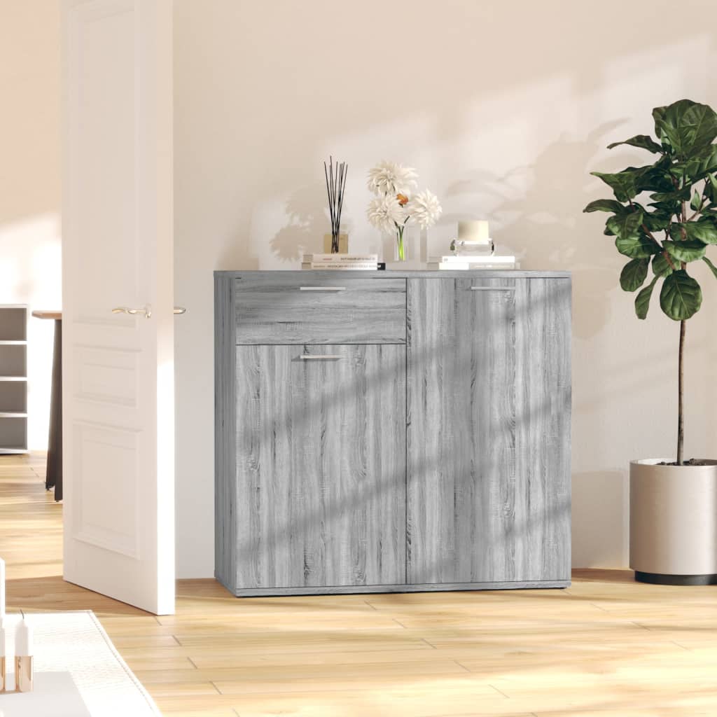 vidaXL Bahut gris Sonoma 80x36x75 cm Aggloméré