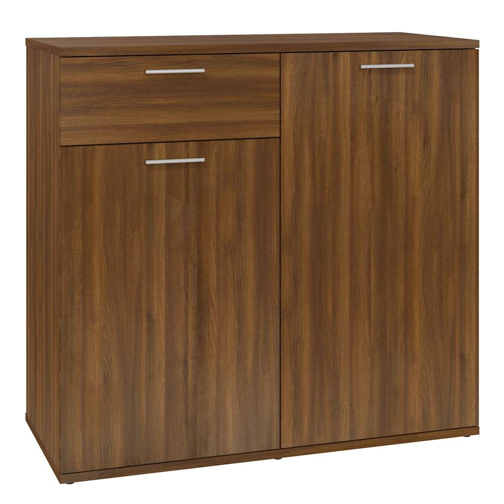 vidaXL Buffet marron aspect chêne 80x36x75 cm Bois d'ingénierie