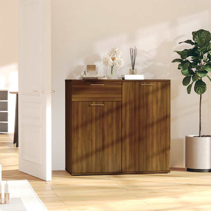 vidaXL Buffet marron aspect chêne 80x36x75 cm Bois d'ingénierie