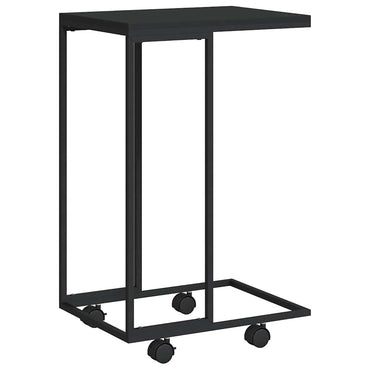 vidaXL Beistelltisch mit Rollen Schwarz 40x30x63,5 cm Holzwerkstoff