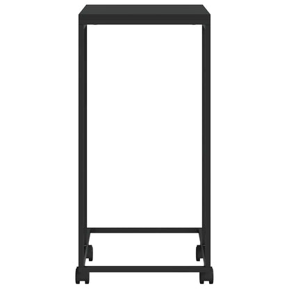 vidaXL Beistelltisch mit Rollen Schwarz 40x30x63,5 cm Holzwerkstoff