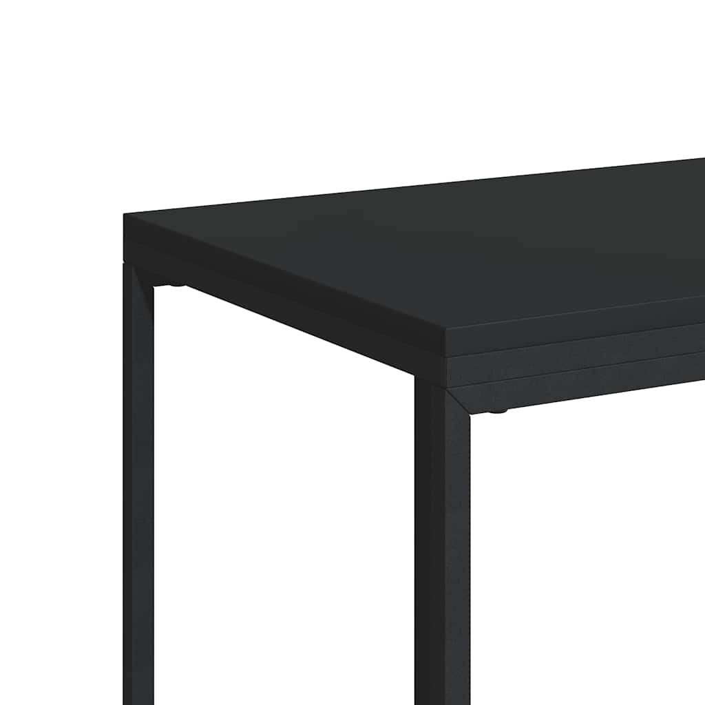 vidaXL Beistelltisch mit Rollen Schwarz 40x30x63,5 cm Holzwerkstoff