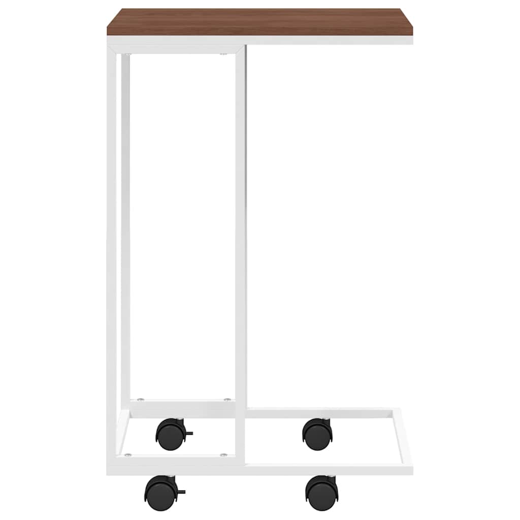 vidaXL Beistelltisch mit Rollen Weiß 40x30x63,5 cm Holzwerkstoff