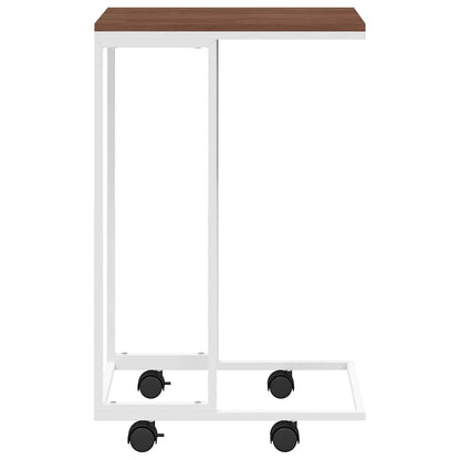 vidaXL Beistelltisch mit Rollen Weiß 40x30x63,5 cm Holzwerkstoff