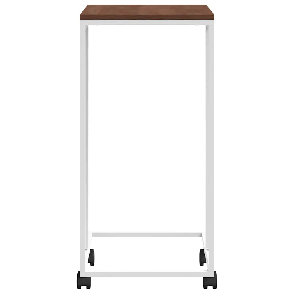 vidaXL Beistelltisch mit Rollen Weiß 40x30x63,5 cm Holzwerkstoff