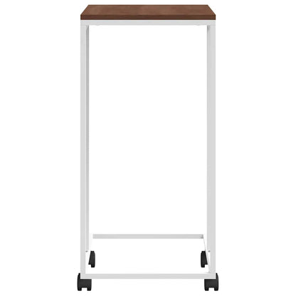 vidaXL Beistelltisch mit Rollen Weiß 40x30x63,5 cm Holzwerkstoff