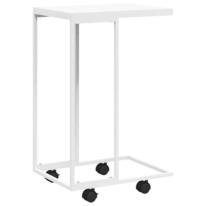 vidaXL Beistelltisch mit Rollen Weiß 40x30x63,5 cm Holzwerkstoff