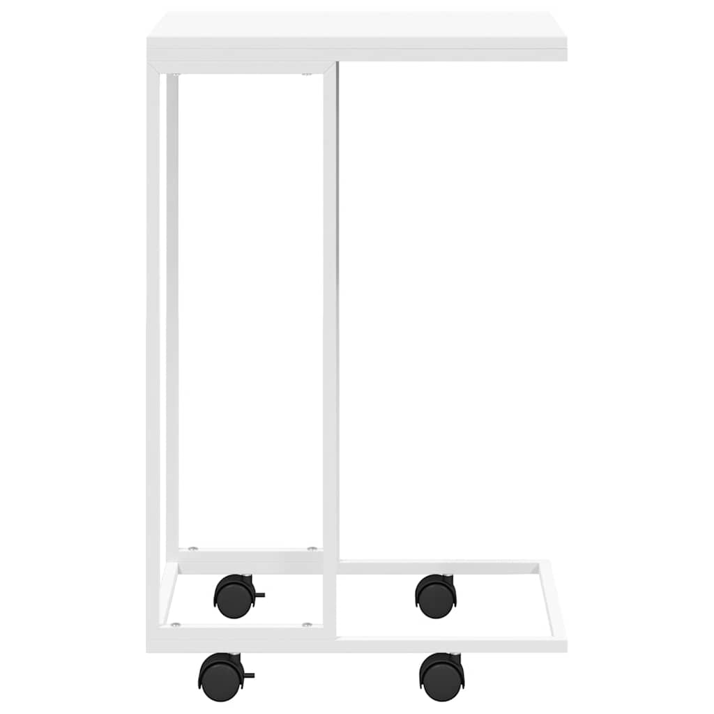 vidaXL Beistelltisch mit Rollen Weiß 40x30x63,5 cm Holzwerkstoff